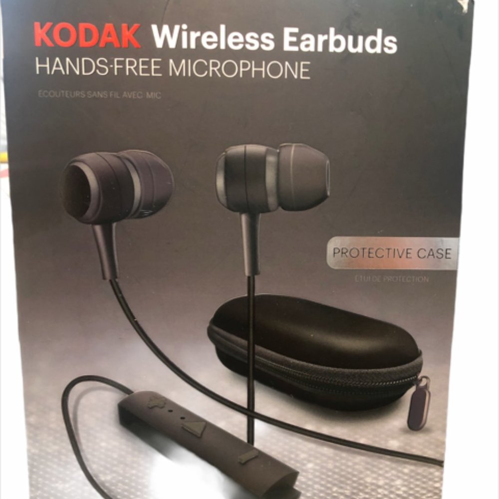 Kodak Wireless Earbuds/Microphone-Black